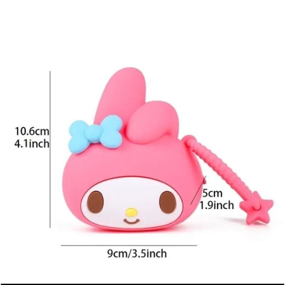 MY Melody pink silicone purse change keychain bag